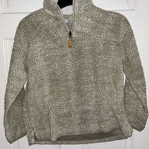 Kids' Cozy Tan Sherpa Pullover